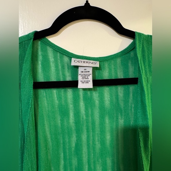 Catherines lightweight cardigan size 1x in Kelly green - Picture 5 of 5